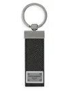Dolce & Gabbana Calfskin Key Chain With Logo Tag In Black