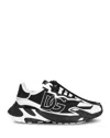 Dolce & Gabbana Panelled Leather Sneakers With Iconic Logo Patch In Black