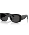 Dolce & Gabbana Acetate Rectangle Sunglasses In Black