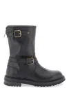 Dolce & Gabbana Horseride Leather Mid-calf Boots In Black