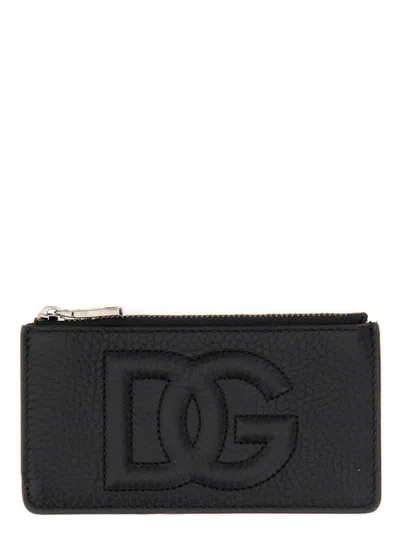 Dolce & Gabbana Men's Leather Card Holder In Black