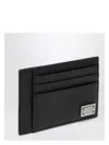 Dolce & Gabbana Black Textured Calf Leather Bi-fold Wallet In Black