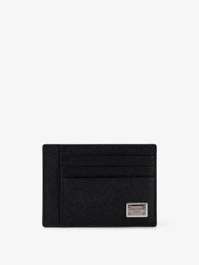 Dolce & Gabbana Men Leather Cardholder In Multi