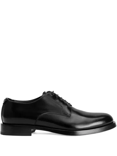 Dolce & Gabbana Men Leather Derby Lace-ups In Black
