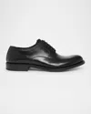 Dolce & Gabbana Black Leather Derby Shoes In Black