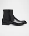Dolce & Gabbana Men's Leather Dg-backstay Zip Ankle Boots In Black
