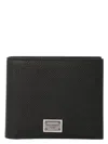 Dolce & Gabbana Black Textured Calf Leather Bi-fold Wallet In Black