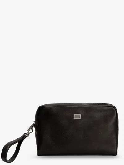 Dolce & Gabbana Men Leather Handbag In Black