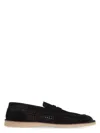 Dolce & Gabbana 'florio' Black Loafers With Logo Detail On The Rear And Penny Slot In Black