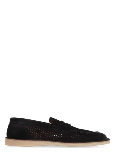 DOLCE & GABBANA MEN'S LEATHER LOAFERS