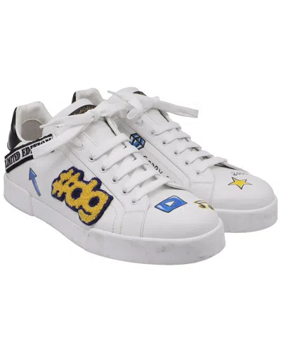 Pre-owned Dolce & Gabbana Men's Leather Portofino Sneaker (authentic Pre-loved)
