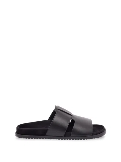 Dolce & Gabbana Men Leather Sandals In Multi