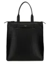 Dolce & Gabbana Logo Printed Zipped Tote Bag In Black
