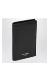 Dolce & Gabbana Men's Leather Vertical Card Holder With Logo In Black