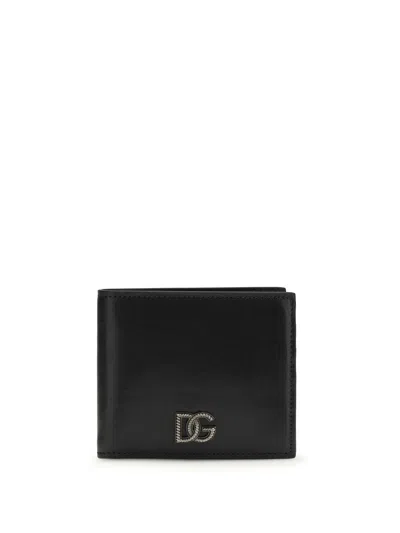 Dolce & Gabbana Men Leather Wallet In Black