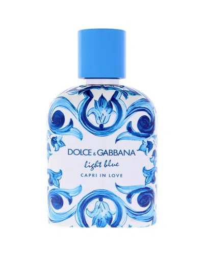 Dolce & Gabbana Men's Light Blue Capri In Love 3.3oz Edp Spray In Transparent