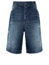 Dolce & Gabbana Denim Bermuda Shorts In Light Blue