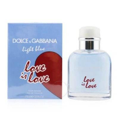 Dolce & Gabbana Men's Light Blue Love Is Love Edt Spray 2.5 oz Fragrances 3423473109655 In Blue / Pink
