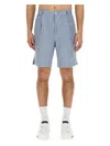 Dolce & Gabbana Men's Linen Bermuda Shorts In Azure