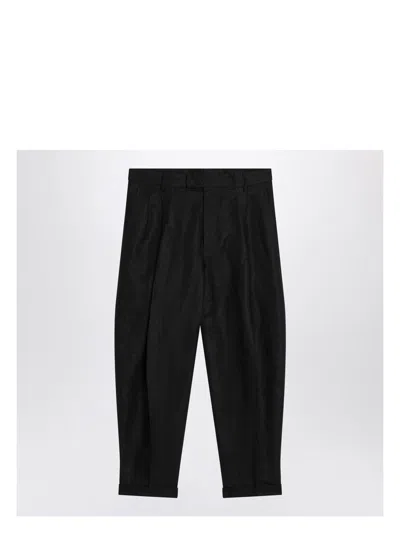 DOLCE & GABBANA MEN'S LINEN-BLEND TROUSERS