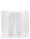 Dolce & Gabbana Linen Cropped Tailored Pants In White