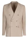 Dolce & Gabbana Linen Jacket In Neutral