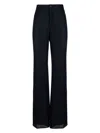 Dolce & Gabbana Linen Tailored Wide-leg Trousers In Blue