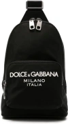 Dolce & Gabbana Nylon Shoulder Handbag With Crossbody In Black