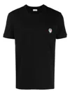 Dolce & Gabbana Tricolor Logo Stretch Cotton T-shirt In Black