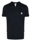 Dolce & Gabbana Crown And Laurel Patch Crewneck T-shirt In Blue