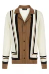 Dolce & Gabbana Logo Embroidery Cardigan Sweaters And Cardigans In Multicolor
