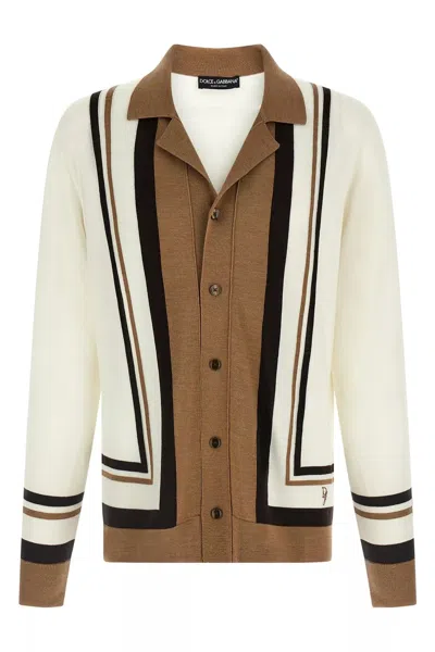 DOLCE & GABBANA DOLCE & GABBANA MEN LOGO EMBROIDERY CARDIGAN