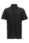 Dolce & Gabbana Chest Embroidered-logo Polo T-shirt In Black