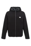 Dolce & Gabbana Black Logo Patch Jacket In Black