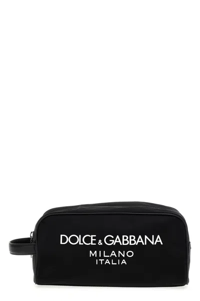 DOLCE & GABBANA DOLCE & GABBANA MEN LOGO MAKE-UP BAG