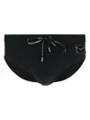 Dolce & Gabbana Logo-plaque Swim Trunks In Black
