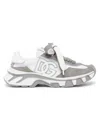 Dolce & Gabbana Dg Country Road Sneaker In Leather And Fabric In Multi