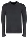Dolce & Gabbana Long Sleeve Cotton T-shirt In Black