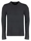Dolce & Gabbana Long Sleeve Cotton T-shirt In Black
