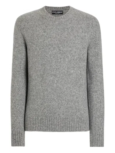 DOLCE & GABBANA DOLCE & GABBANA MEN LONG-SLEEVED CREWNECK SWEATER  ORIGIN: ITALY  FEATURES GRAY LONG SLEEVES CREWNEC