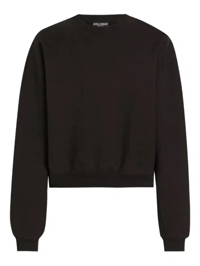 DOLCE & GABBANA DOLCE & GABBANA MEN LONG-SLEEVED CROPPED SWEATSHIRT