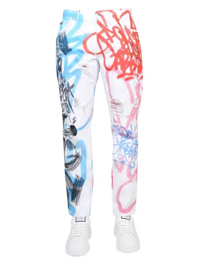 Dolce & Gabbana Men's Loose Fit Jeans | Size 46 | Gyjdad Color G8gu6s9001 In Multi