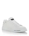 Dolce & Gabbana Men's Leather Low-top Sneakers In White