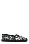 Dolce & Gabbana Printed Round Toe Espadrilles With Leaf Print In Multi
