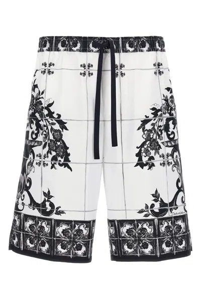 DOLCE & GABBANA DOLCE & GABBANA MEN 'MAIOLICA' PRINT BERMUDA SHORTS
