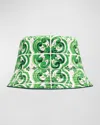 Dolce & Gabbana Dolce&gabbana Majolica Print Bucket Hat In White