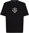 Dolce & Gabbana Blue T-shirt With Ancora Dg Print In Blue