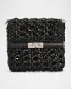 Dolce & Gabbana 'marlene' Black Shoulder Bag With Twist Closure And Logo On The Back In Black/black