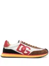Dolce & Gabbana Mesh And Suede Dg Cushion Sneakers In White