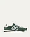Dolce & Gabbana Multicolor Suede And Mesh Dg Aria Sneakers In Green